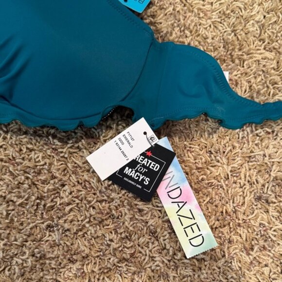 Elegant Teal Halter Bikini Top - Picture 3 of 5